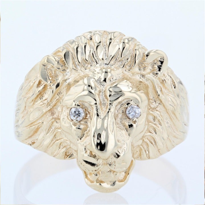 lions head ring diamond eyes