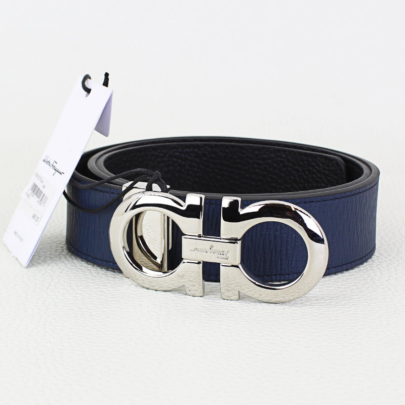 Men's Reversible Leather Gancini-Buckle Belt