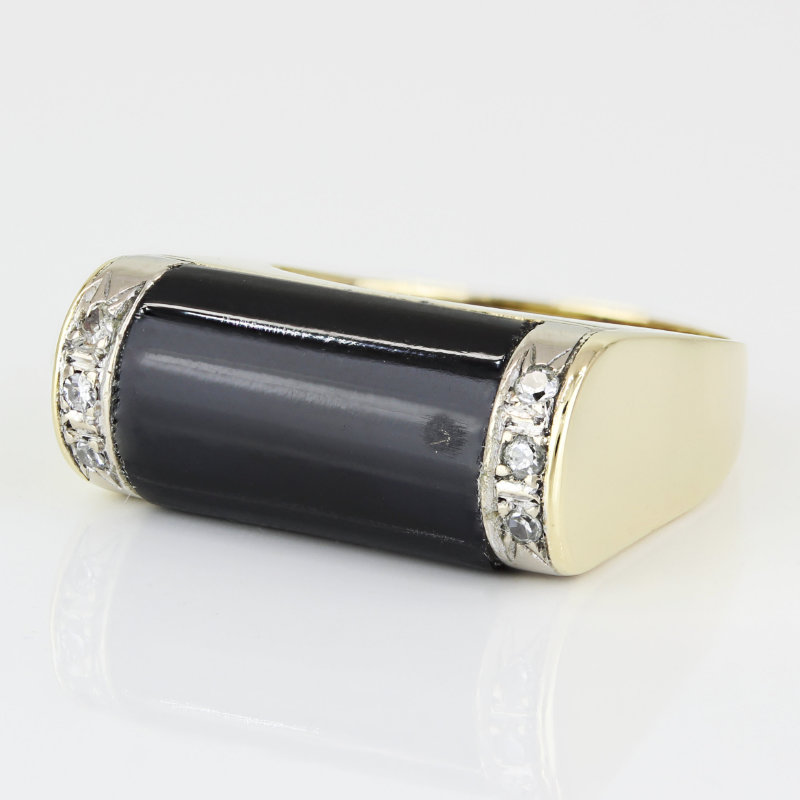 Ever Blossom Ring, Yellow Gold, Onyx & Diamonds - Jewelry - Categories