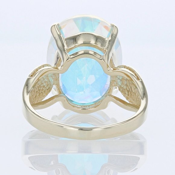 14k Yellow Gold Mystic Topaz Ring by Badavici - Image 3