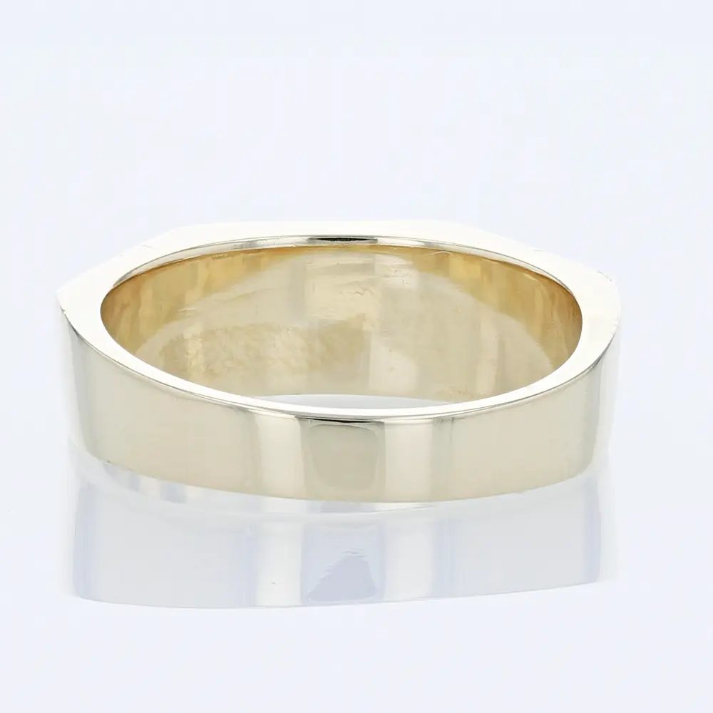 14K Yellow Gold Abalone Shell Inlay Band Ring by Dennis Kalisteo - Image 4