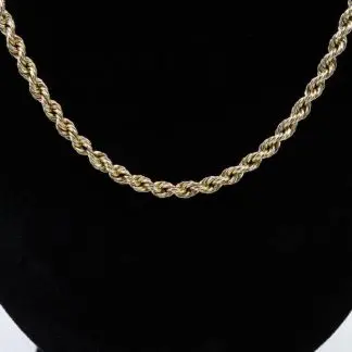 10k Yellow Gold Rope Chain 23 - A&V Pawn