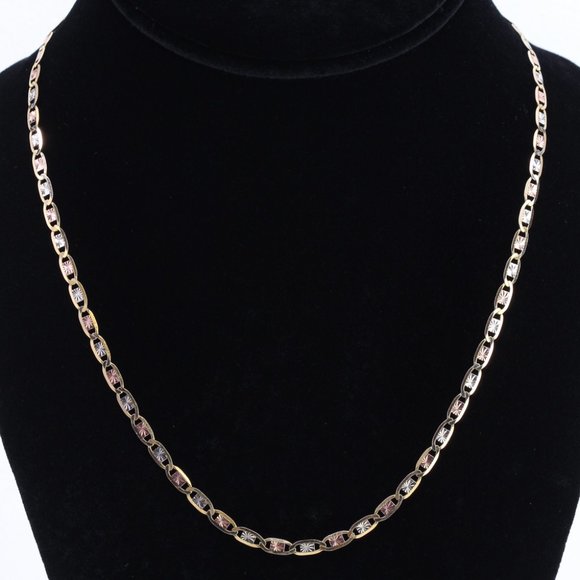 tri color gucci link chain