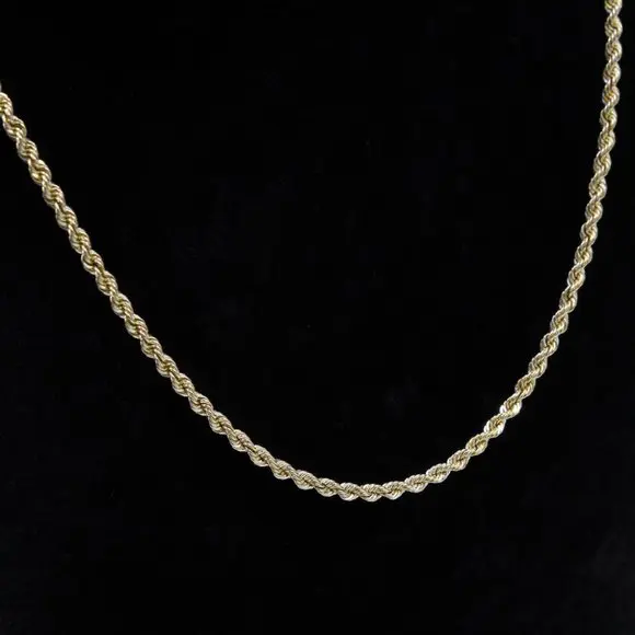 14K Gold Sparkle Diamond Cut Chain 14K Gold / 18 Inches