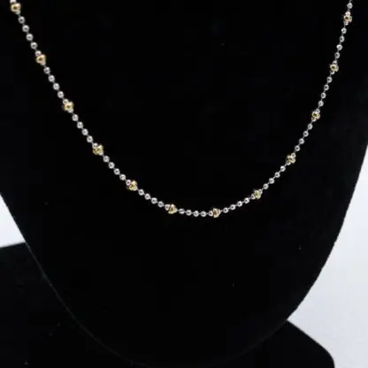 18K Beaded Necklace 20"