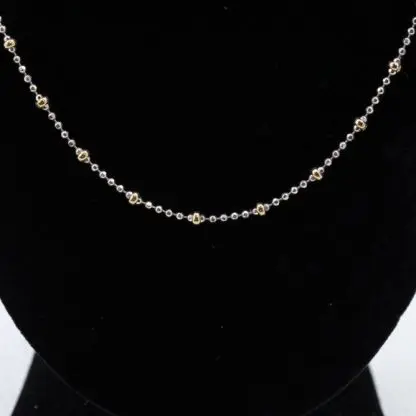 18K Beaded Necklace 20"