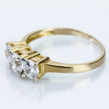 14K Gold C/Z Engagement Ring - Image 6