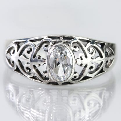 Sterling Silver Crystal Ring - Image 12