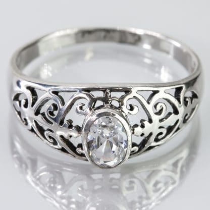 Sterling Silver Crystal Ring