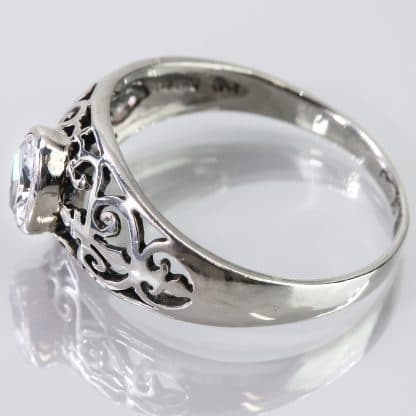 Sterling Silver Crystal Ring - Image 3