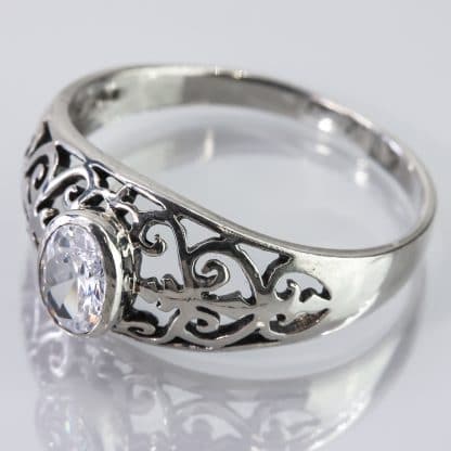 Sterling Silver Crystal Ring - Image 2