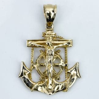 Jesus cross anchor deals pendant