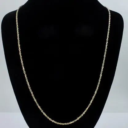 10k Yellow Gold Rope Chain - Image 2