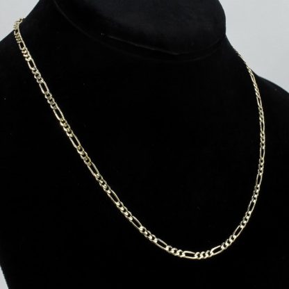 14k Yellow Gold Figaro Link Chain Necklace - 17" - Image 3