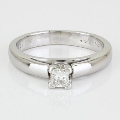Platinum Solitaire Princess Cut Engagement Ring