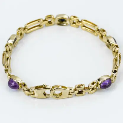 14k Gold Gemstone Bracelet - Image 3