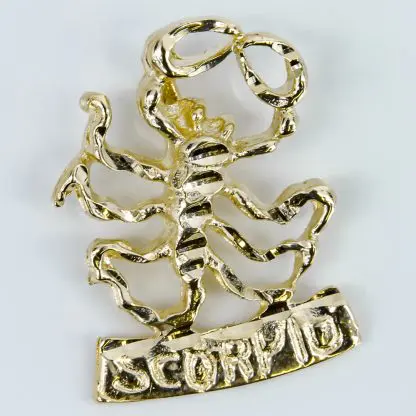 14k Gold Scorpio Pendant