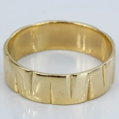 Vintage 14k Yellow Gold Wedding Band Ring by Frederick Goldman