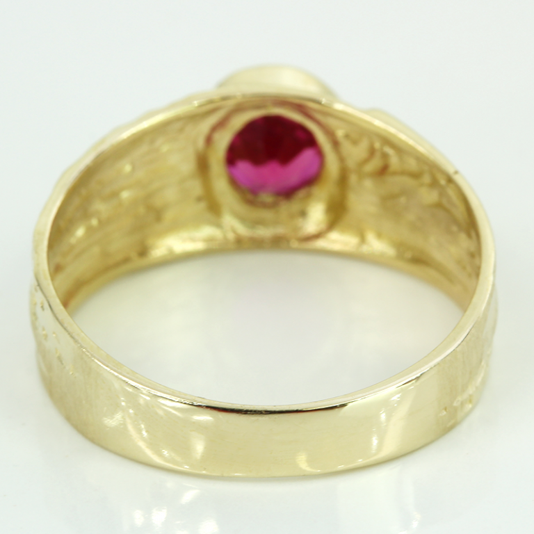 14k Gold Two-Tone Redstone Ring - A&V Pawn