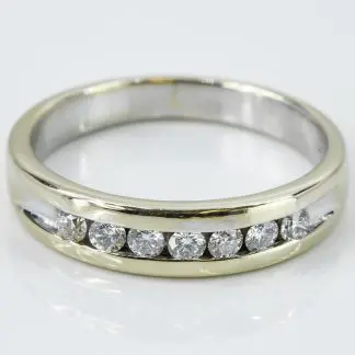 18K White Gold Diamond Wedding Band Anniversary Ring