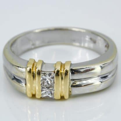 14k Two-Tone Princess Diamond Ring