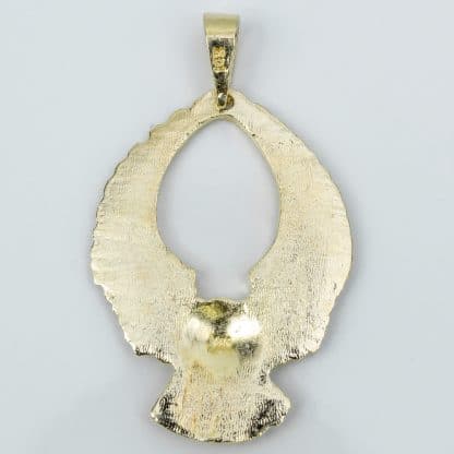 Vintage 14k Yellow Gold Flying Eagle Bird Pendant Charm - Image 3