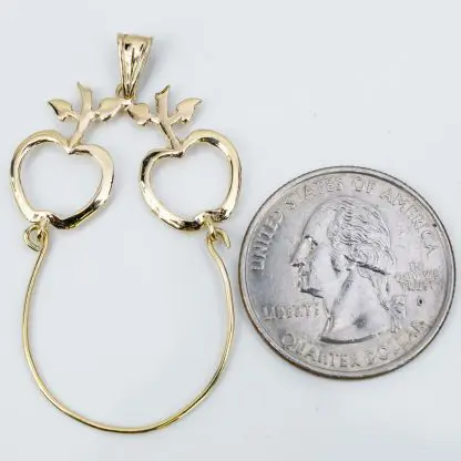 Vintage 10k Yellow Gold Apple Apples Charm Holder Pendant - Image 3