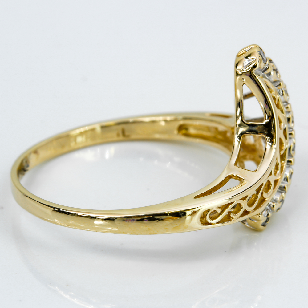 14K Gold Diamond Wave Ring - A&V Pawn
