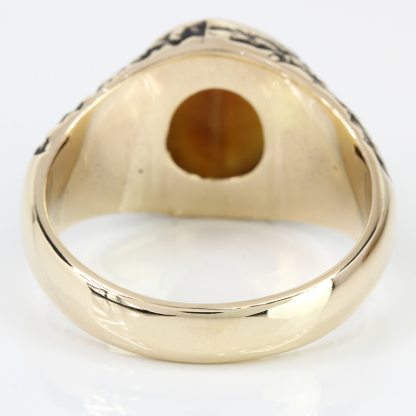 10K 2Tone Gold Tiger's Eye Sapphire Ring