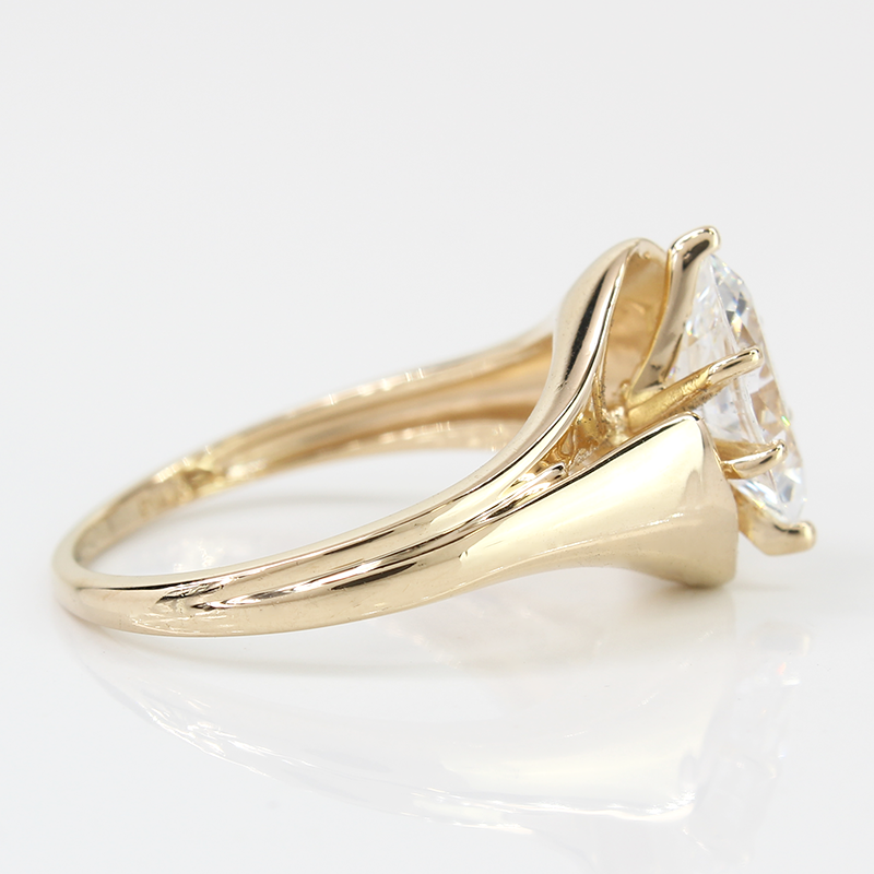 14k Yellow Gold Marquise Cubic Zirconia Ring - A&V Pawn