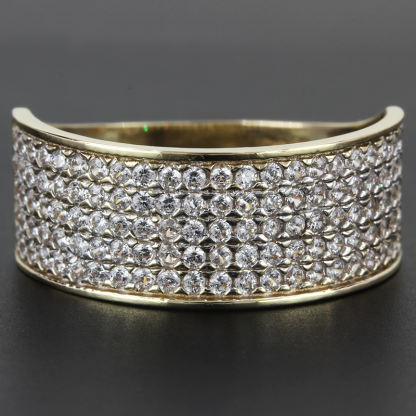 10k Gold CZ Stone Band Ring