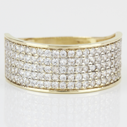 10k Gold CZ Stone Band Ring - Image 2