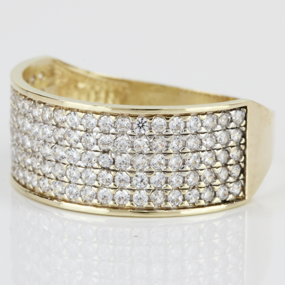 10k Gold CZ Stone Band Ring - Image 3