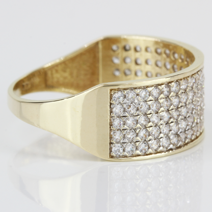 10k Gold CZ Stone Band Ring - Image 4