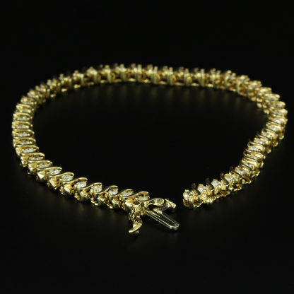 14k Gold Tennis Bracelet w/ Diamonds - Image 4