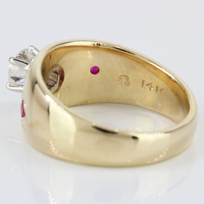 14k Gold Diamond & Ruby Ring - Image 6