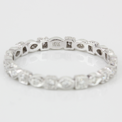 New 18k White Gold Diamond Eternity Ring - Image 3