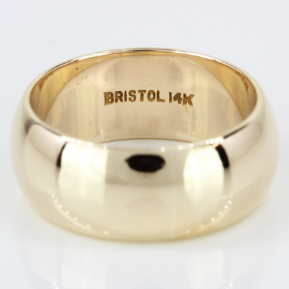 14k Gold Wide Band Ring - Image 2