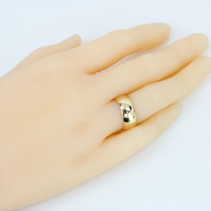 14k Gold Wide Band Ring - Image 4