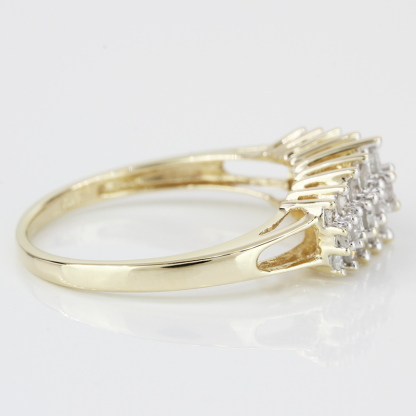 10k Yellow Gold Half Carat 27-Diamond Band Cocktail Ring - Image 3