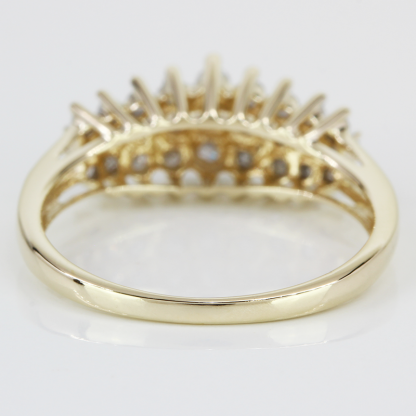 10k Yellow Gold Half Carat 27-Diamond Band Cocktail Ring - Image 4