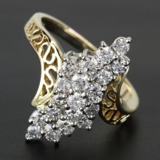 Diamond Cluster Ring 14K Yellow - Casa de Oro Jewelers