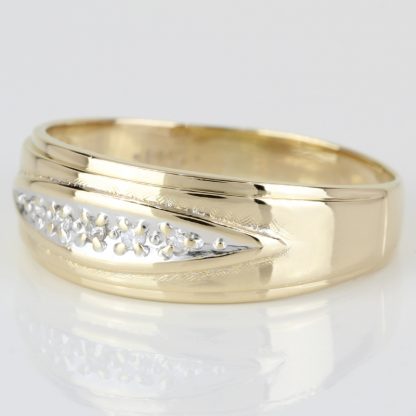 Vintage 14k Men's Diamond Ring Band - Image 2