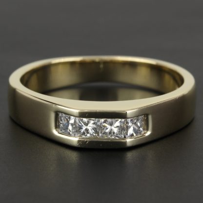 Vintage 14k Gold Princess-Cut Diamond Ring