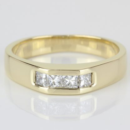 Vintage 14k Gold Princess-Cut Diamond Ring - Image 2