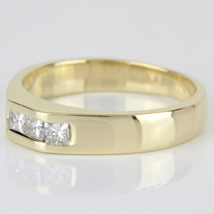 Vintage 14k Gold Princess-Cut Diamond Ring - Image 7