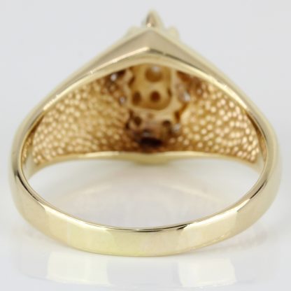 Vintage 14k Gold Diamond Waterfall Ring - Image 6