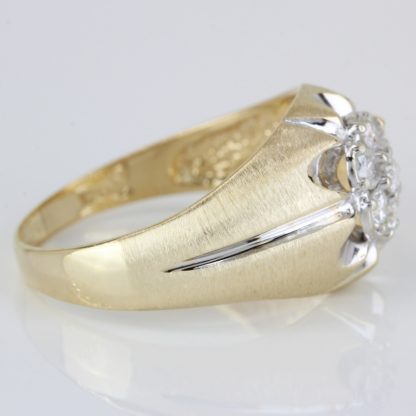 14k Vintage Two-Tone Gold Diamond Ring - Image 4