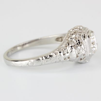 18k White Gold Diamond Solitaire Engagement Bridal Ring by Gordon Clark - Image 4