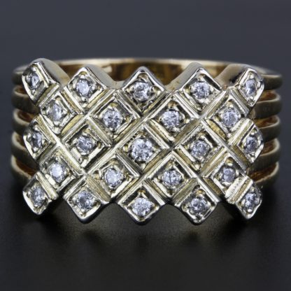 14k Gold Multi-Band Diamond Ring